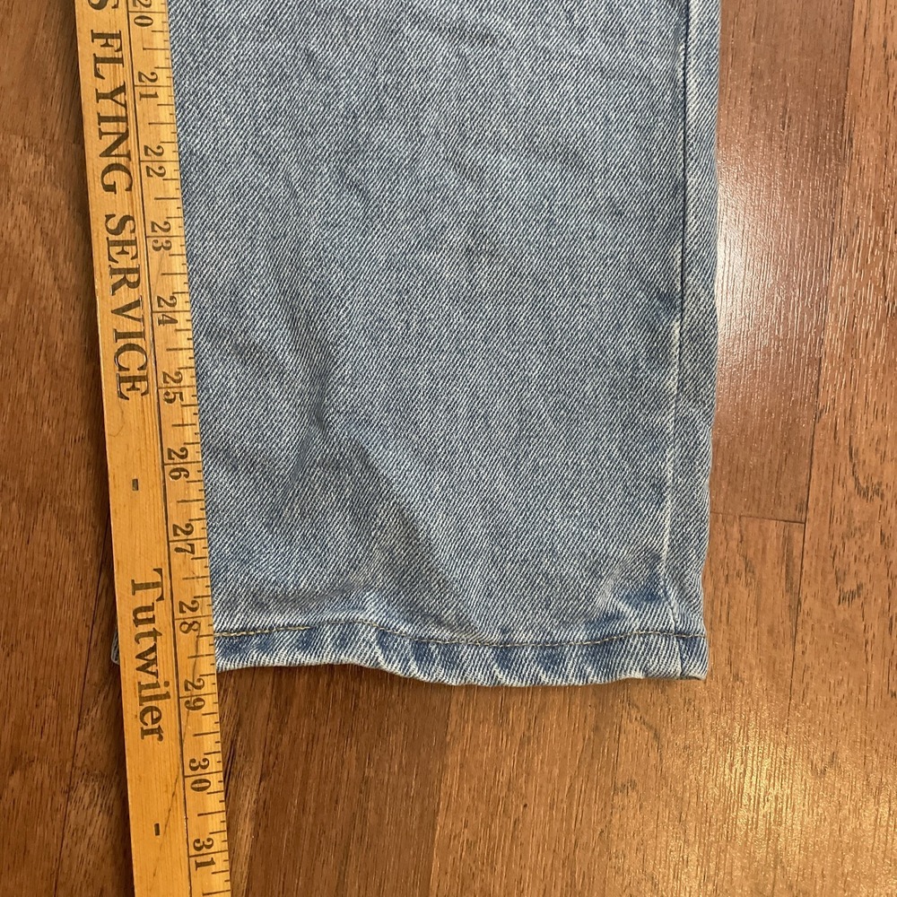 Wrangler Men's Authentic Jeans 34x29 Blue Light Wash Straight Leg Denim - Picture 4 of 9